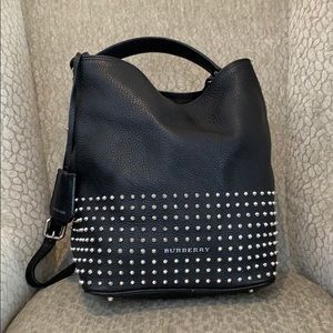 Burberry Black Leather Susanna Studded Bag